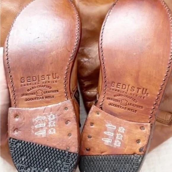 NEW BedStu Tess Windsor Tan Glazer Leather Tall Boots Size US 8.5 - Picture 3 of 5